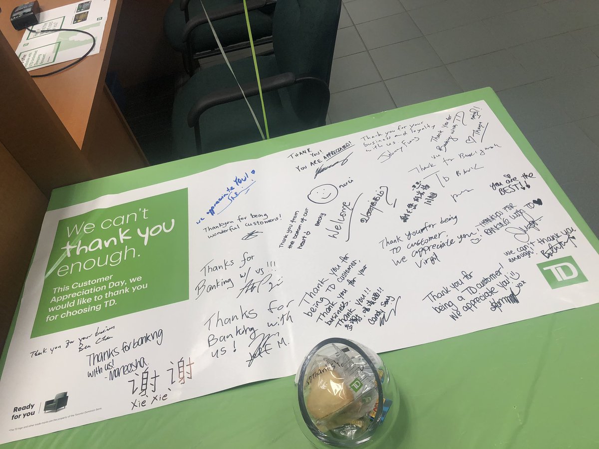 candeeyore's tweet photo. TD customers, we thank you from the bottom of our heart #TDThanksYou https://t.co/URYaauFtuk