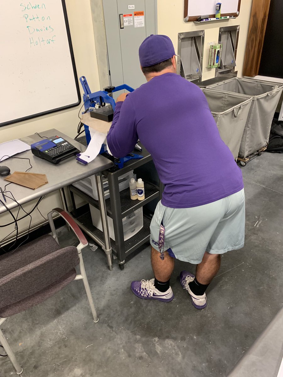 KStateSWAG's tweet photo. Day #2 in the books!!  Packing players, coaches and staff bags by morning and running camp by night!! https://t.co/3jhXyYWpX2
