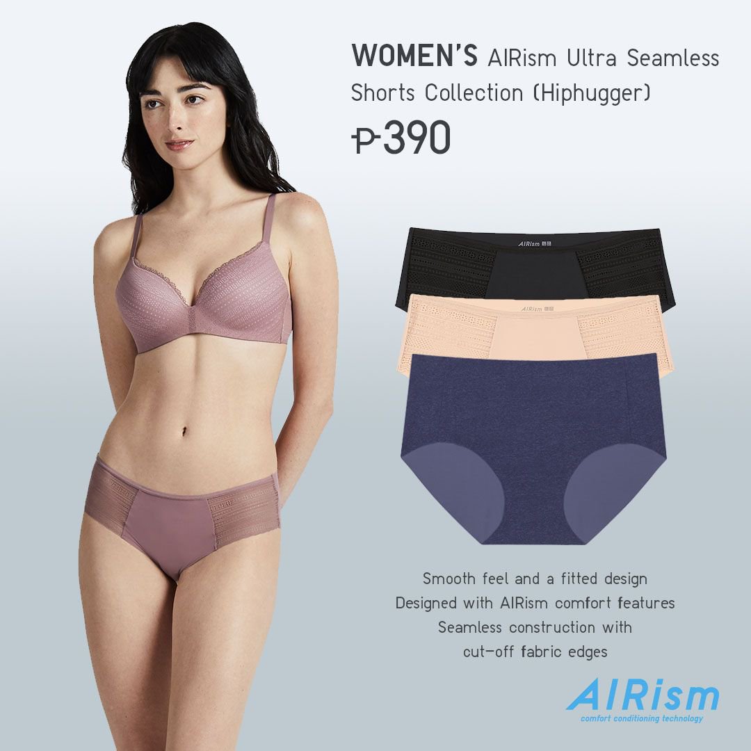 UNIQLO Philippines on X: Enjoy a smooth texture and a seamless design with  UNIQLO's AIRism Ultra Seamless Shorts Collection. Designed with a soft  material that lies flat against the skin for an