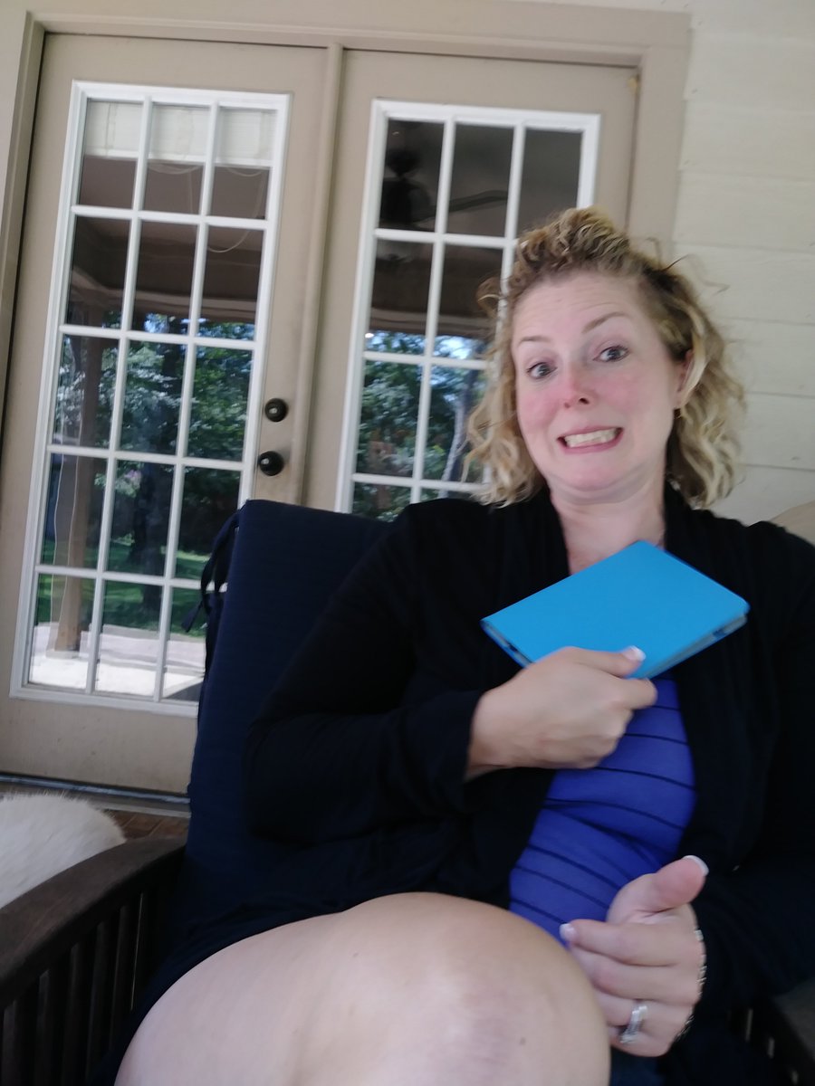 lasramann's tweet photo. #TMHSSummerChallenge summer hair don't care, photo courtesy off my five year old , :) #ILoveMyKindle https://t.co/Hpai6k9qIy