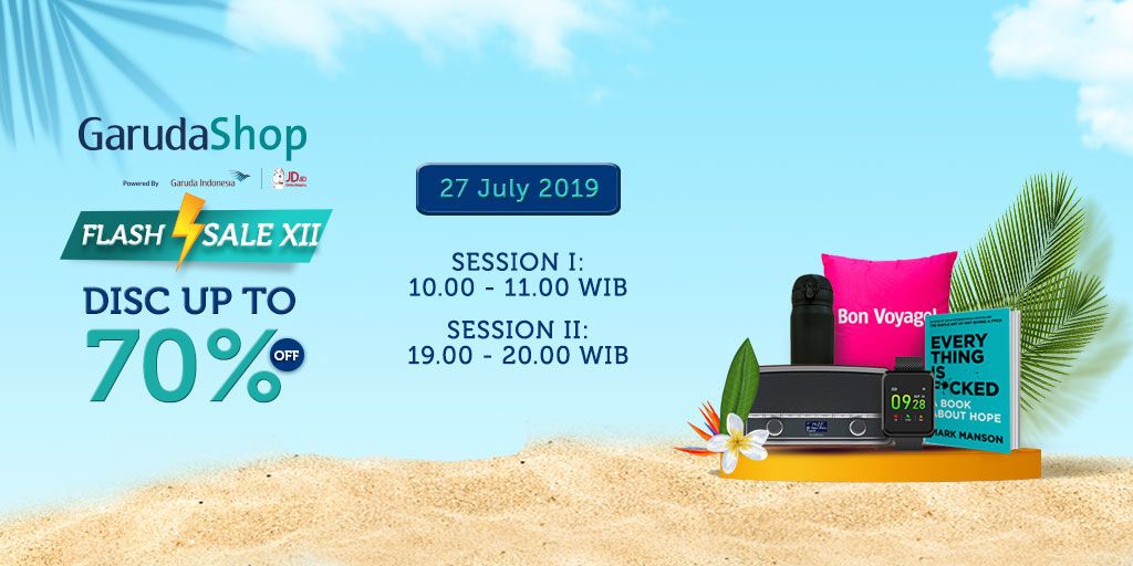 JDid's tweet photo. Siap-siap Belanja karena Garuda Shop Flash Sale akan mulai di jam 10.00 Jangan sampai kehabisan !
Cek di https://t.co/dz4CoB6ZwW sekarang 🙂
.
#jdid #dijaminori #semangatori #garudashop #flashsale #garudaindonesia https://t.co/wxOkjPJKI0