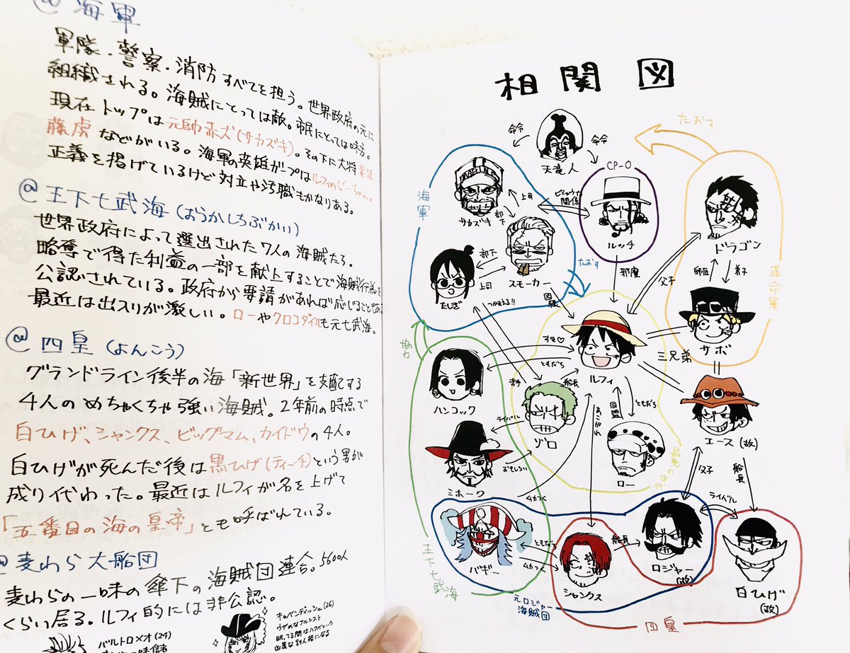 海苔りん No Twitter ワンピースのこと1ミリも知らないのに一緒に映画行ってくれる友達のために説明書作った