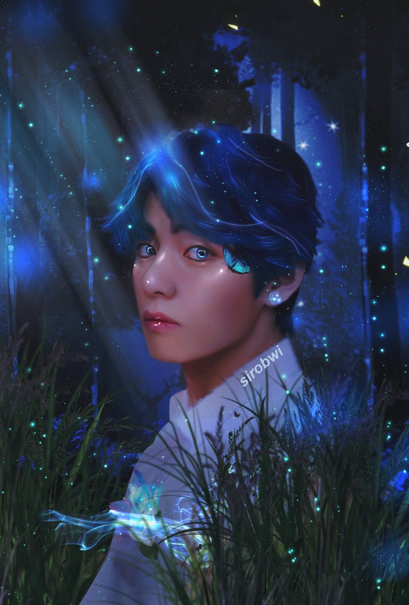 sirobwi's tweet photo. 🎨ART🖌️
Fairy in the firefly forest 🧚‍♂️🦋
-----
Edit by me - Take out with full credits

#V #Taehyung #태형
#MTVHottest BTS @BTS_twt https://t.co/wbiPrMPh88