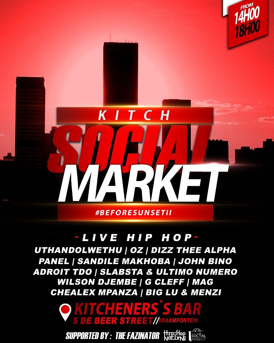 ArtizensZA's tweet photo. It's Kitch Social Market #BeforeSunsetII day!
Join us at 5 De Beer, Juta Street, Braamfontein from 14h00.πΆπ€ https://t.co/wzHwBf4L9D