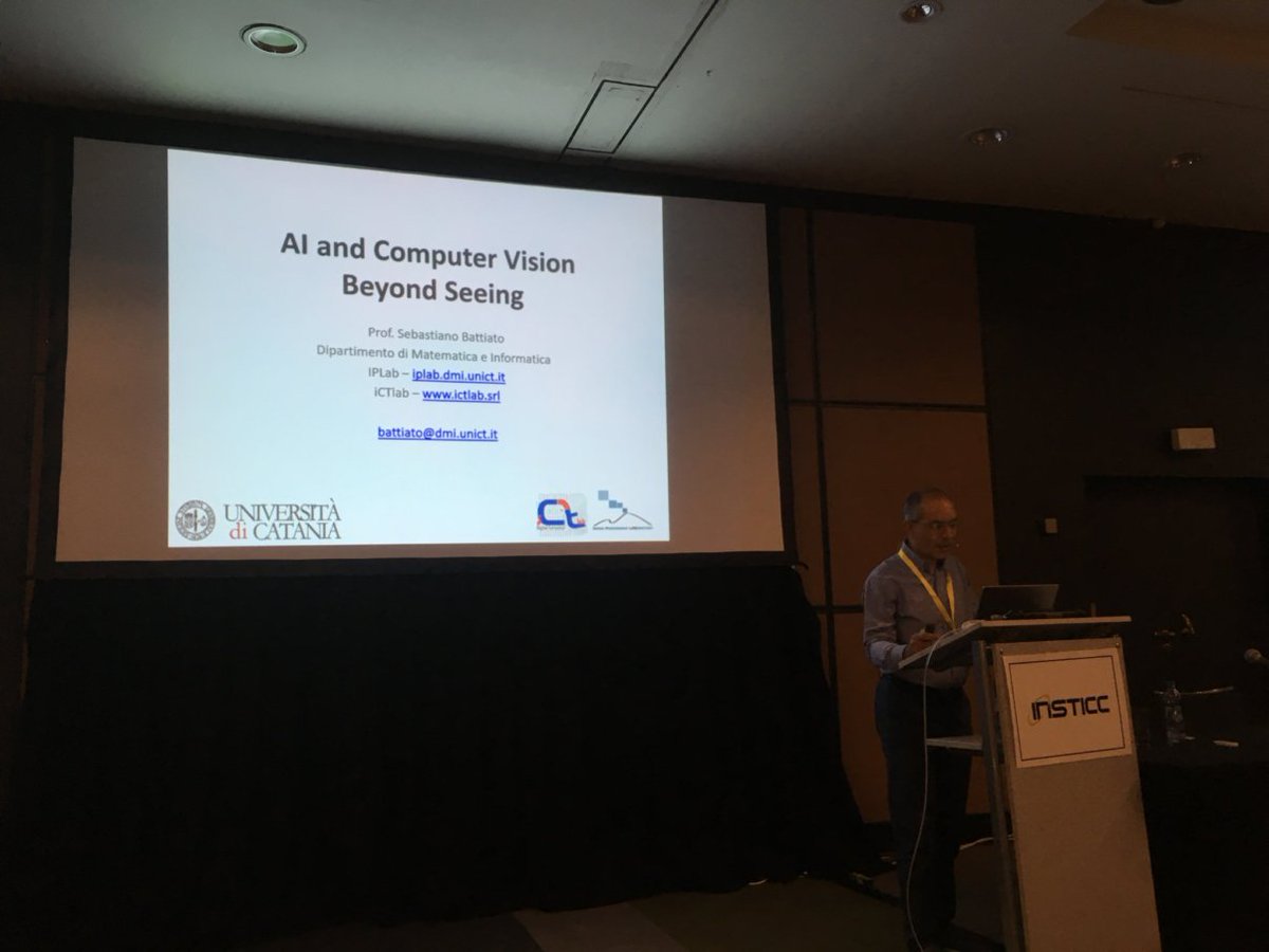Alessandro (@alessandroortis) on Twitter photo Prof. <a href="/sebattiato/">Sebastiano Battiato</a> keynote on "AI and Computer Vision Beyond Seeing" at SIGMAP 2019 #Prague Prof. <a href="/sebattiato/">Sebastiano Battiato</a> keynote on "AI and Computer Vision Beyond Seeing" at SIGMAP 2019 #Prague