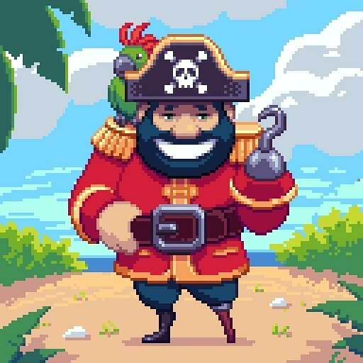 Pirate Captain #pirates #pirate #captain #piratecaptain #artistsontwitter #pixelart