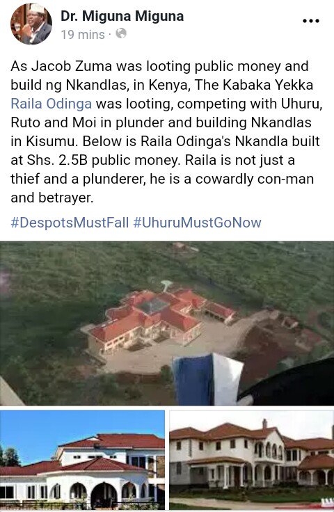 sitati's tweet photo. But Sir @MigunaMiguna you were in the front line supporting @RailaOdinga and even went ahead to swore him in as people's president. You mean by doing all that for Raila you didn't know all these things that you're writing now. Stop being petty who will even take you serious!! https://t.co/2qrQ5ql5LK