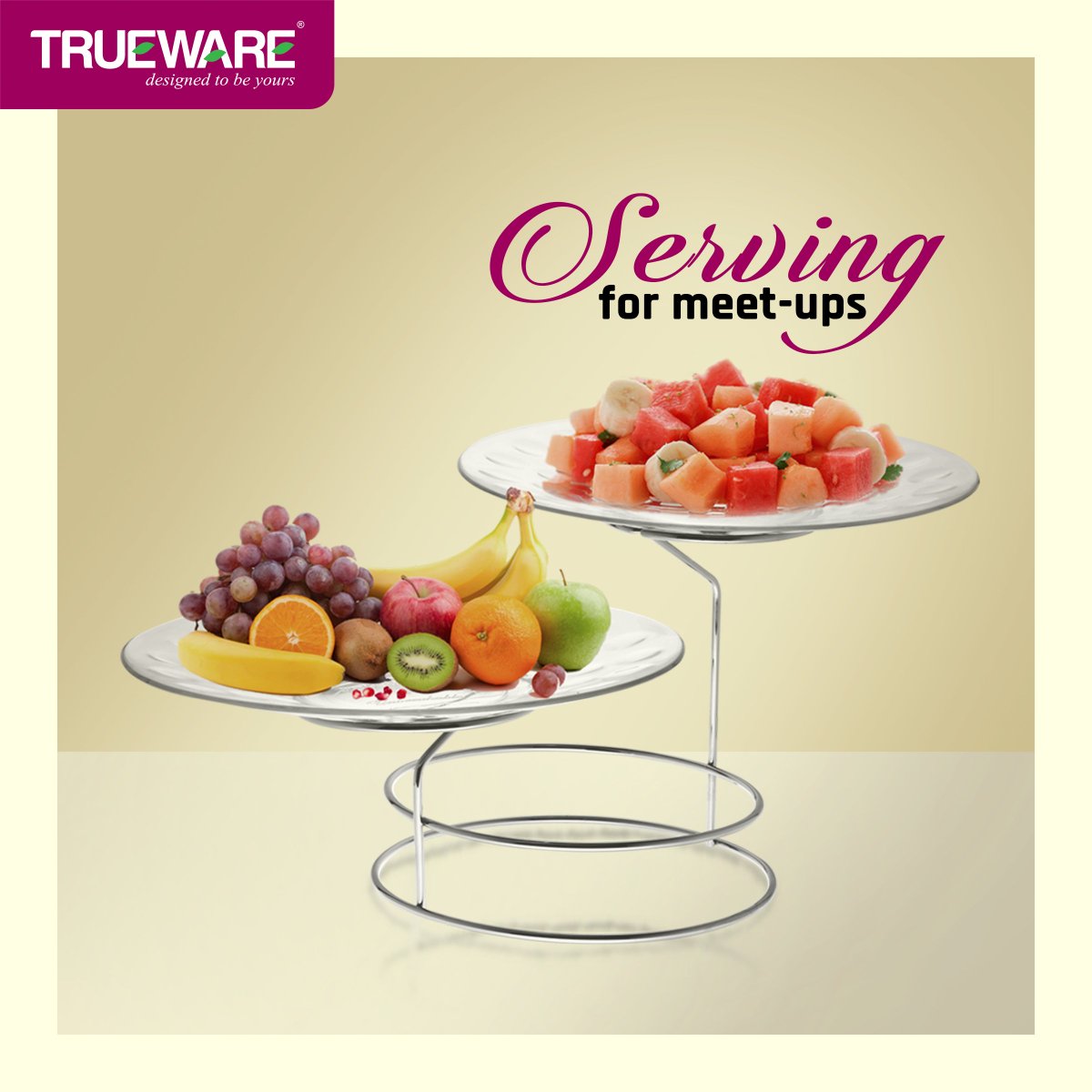 Dinnerware and serving storage 3 piece platter set for your dining to be luxurious.

#DesignedToBeYours
#SwitchToTrueware
