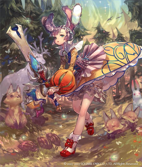 人獣スノーホワイト。
夜汽車先生の優しい世界観を持つ使い魔なので、それを表現したくファンシーな絵に…と頑張ったのですが…笑
どういう風に絵の中に収めるかにかなり苦心した一枚です。
#LoV 