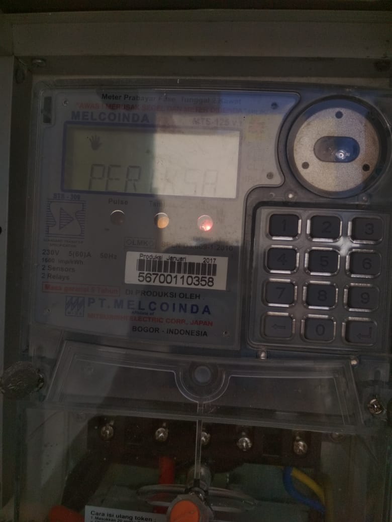 mazirwan's tweet photo. @pln_123 mohon di bantu mau isi token lampu tamper nyala (periksa) lokasi Perumahan Sari Agung Jaya Blok A-10 Jl. Raya Sitirejo Wagir Kab Malang https://t.co/7jOlUCskZU