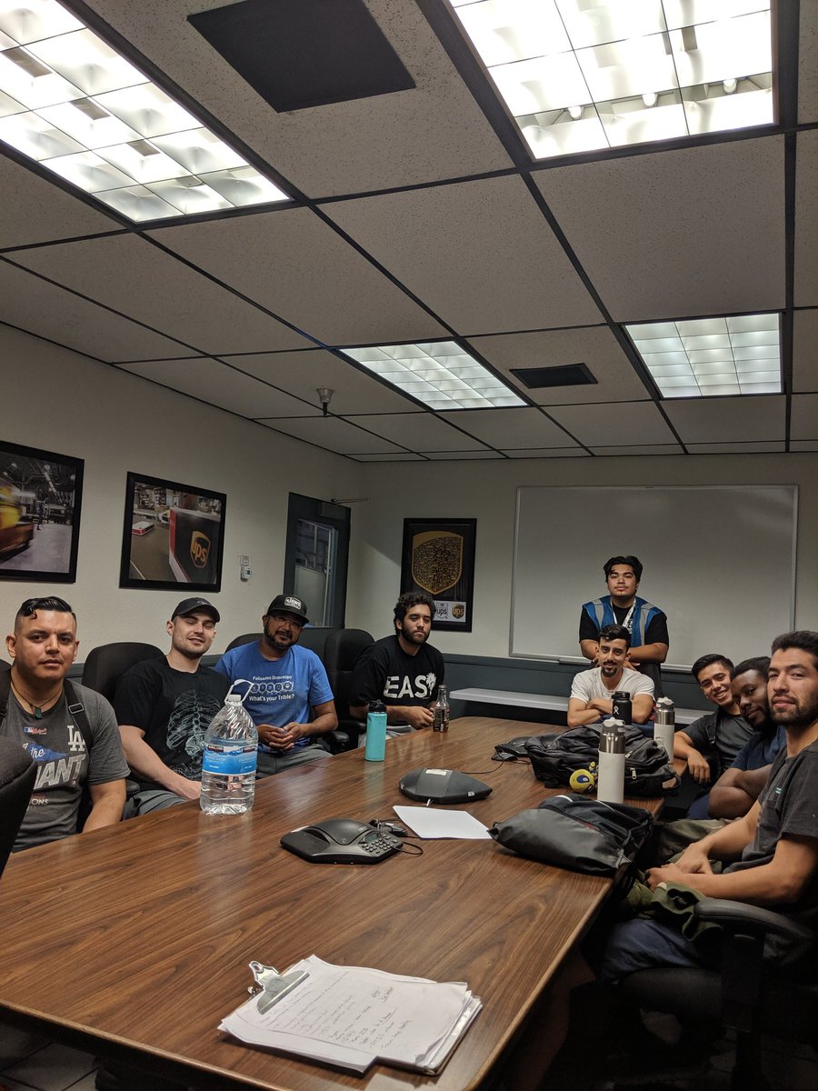 Gardena new hire focus group meeting on hydration!!  #proudupsers #survivethecaliforniaheat @jrindafernshaw @SouthCalUPSers @melirere @hrbobbyups @nick_iannacone2