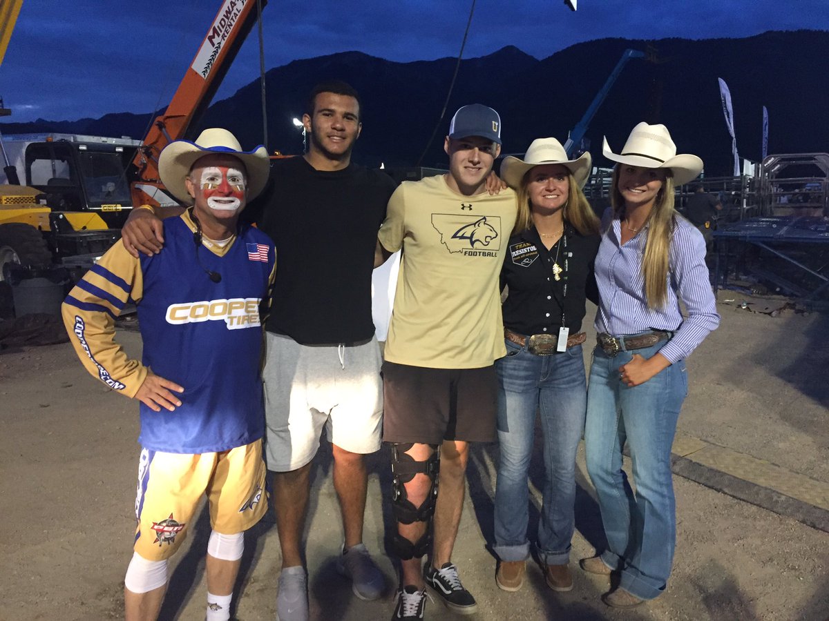 Fun time at the Montana State University night at the <a href="/PBR/">PBR</a> in Big Sky tonight. #GoCatsGo 😺🤠