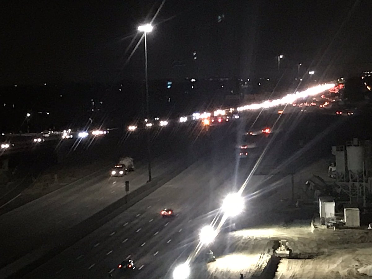 abc7JoshHaskell's tweet photo. The #60Swarm is underway. Eastbound lanes of the #60freeway between interstate 15 and interstate 215 are closed and there’s already a slow down as cars are forced to get off the freeway. West bound traffic on the 60 is moving. Live report coming up on @ABC7 at 11pm https://t.co/8RHuyd7gKN