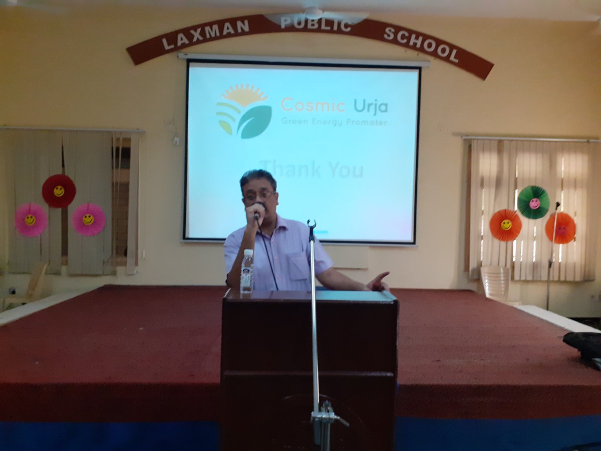 UrjaCosmic's tweet photo. Cosmic Urja is on a mission to aware people about Green Renewable Energy and to make them smile.

This time Cosmic Urja's team has spread smiles to @laxmanpublicschool
With @PuruPandey , Co-Founder &amp; CEO
@PapanSuk12 , NSL
Use Renewable,Go Green
#Awareness #GreenEnergy #cosmicurja https://t.co/oiuDONjQ6K
