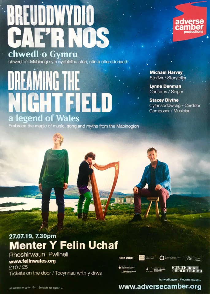 Roundhouse Storytelling Tonight  - Dreaming The Night Field - a superb retelling of a Legend of Wales starts @7.30 £10/5 #Aberdaron #Ecoamgueddfa #events #NorthWales