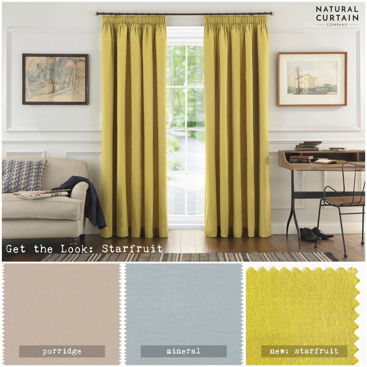 ☀️SUMMER☀️ A chic combination of "Starfruit" with mid-greys and warm neutrals... browse all out #madetomeasure fabrics on our website- do it soon as our #summersale ends 31st July! ow.ly/1bhC50vcgWR