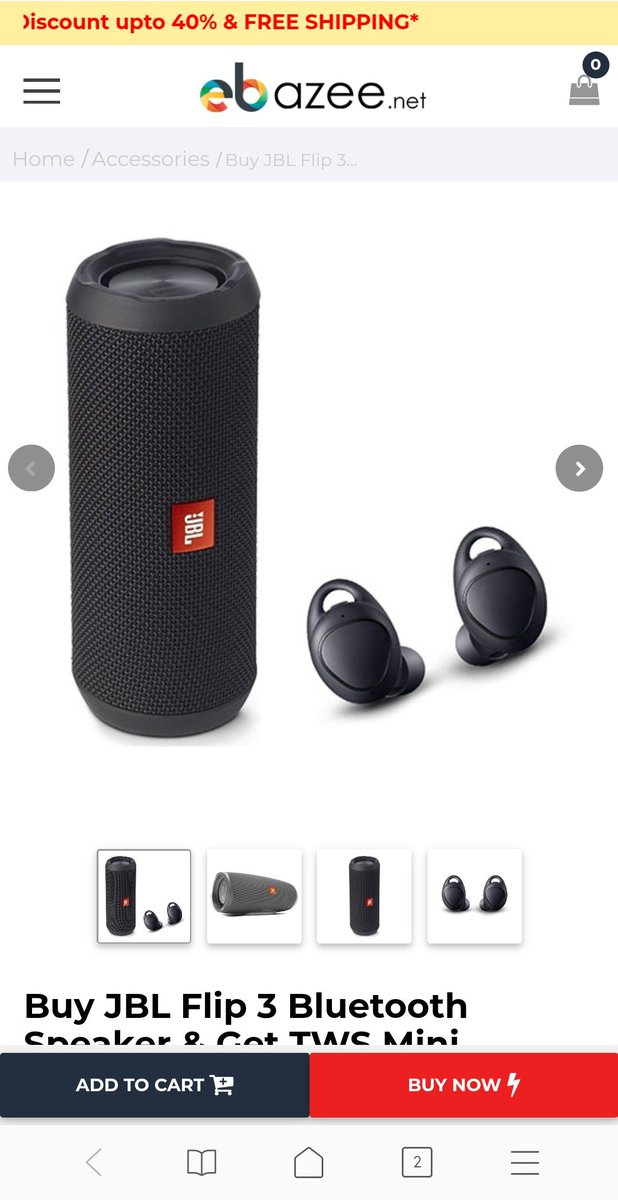 buy jbl flip 3 bluetooth speaker & get tws mini earpod free