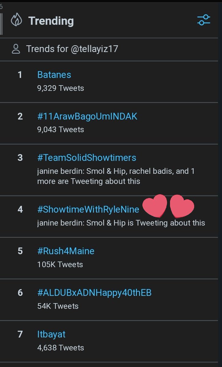 tellayiz17's tweet photo. @MylsHonorio Nabalik pala. Pero hindi ko na makita ilang tweets. Hahaha #ShowtimeWithRyleNine https://t.co/BXyrUNG5qA