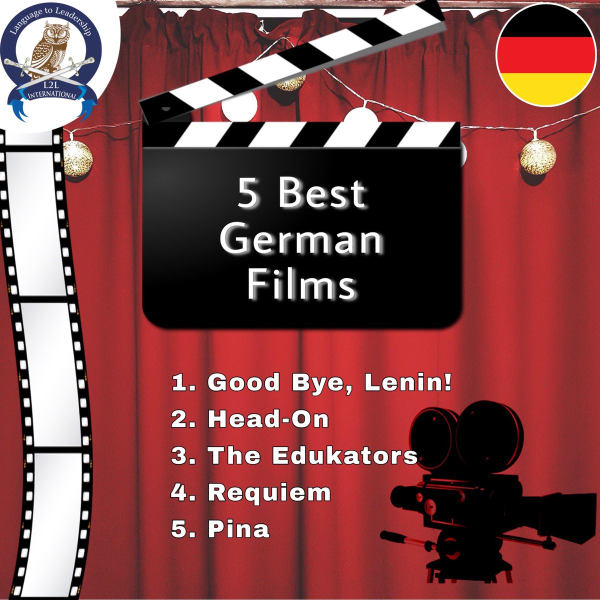 5 Best #German #Films
 #movies #germanfilms #cinema #germanmovies #entertainment
#fun  #europe #germany #germanoftheday #germanword