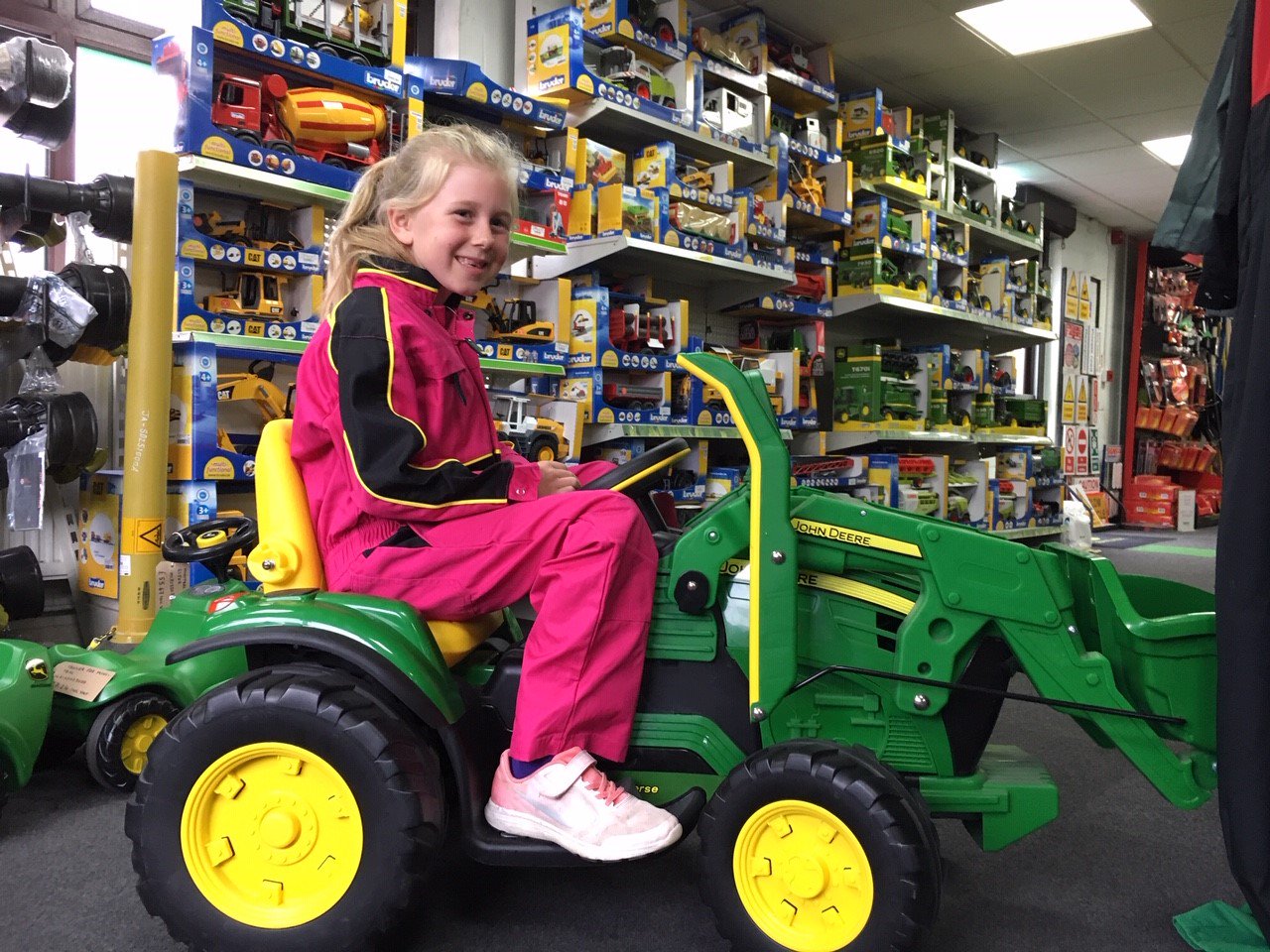 john deere pink overalls