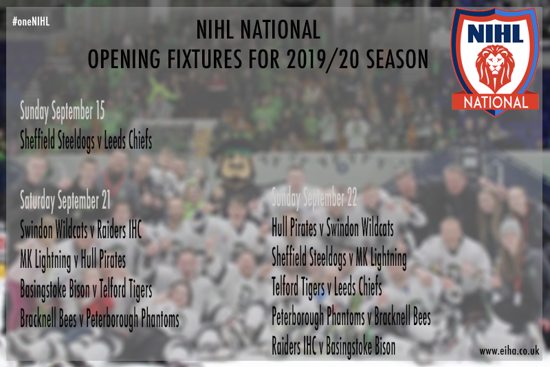 Here are the opening fixtures in #oneNIHL National this September

#HockeyIsComing