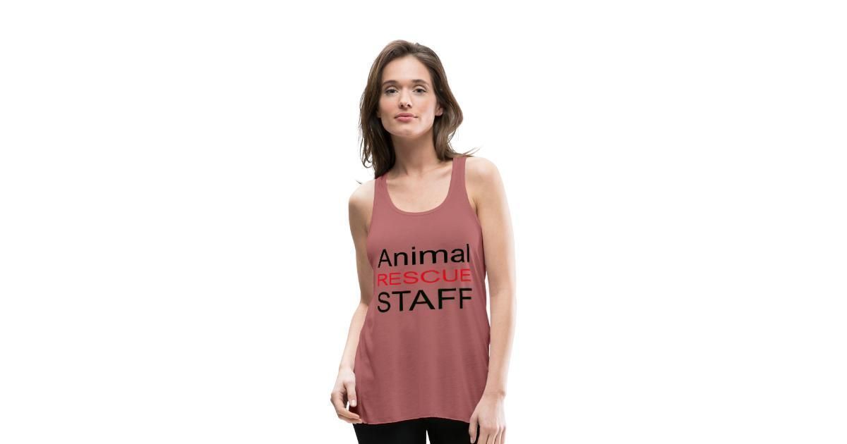B Merch Shop | Animal Rescue Staff - Womens Flowy Tank Top by Bella buff.ly/2WArbUM