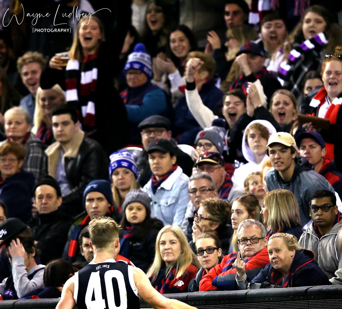 WLudbey's tweet photo. #aflsaintsdees @marvelstadiumau @stkildafc 2019 has been a long year few #demons fans  Nick Hind &amp; a #dees fan after he kicked the winning goal 4th term @theagesport @agerealfooty https://t.co/4CddrRAtr6