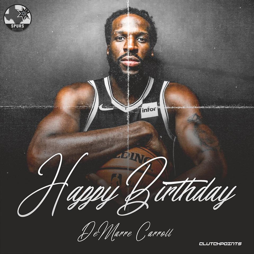 Join Spurs Nation in wishing DeMarre Carroll a happy 33rd birthday!   