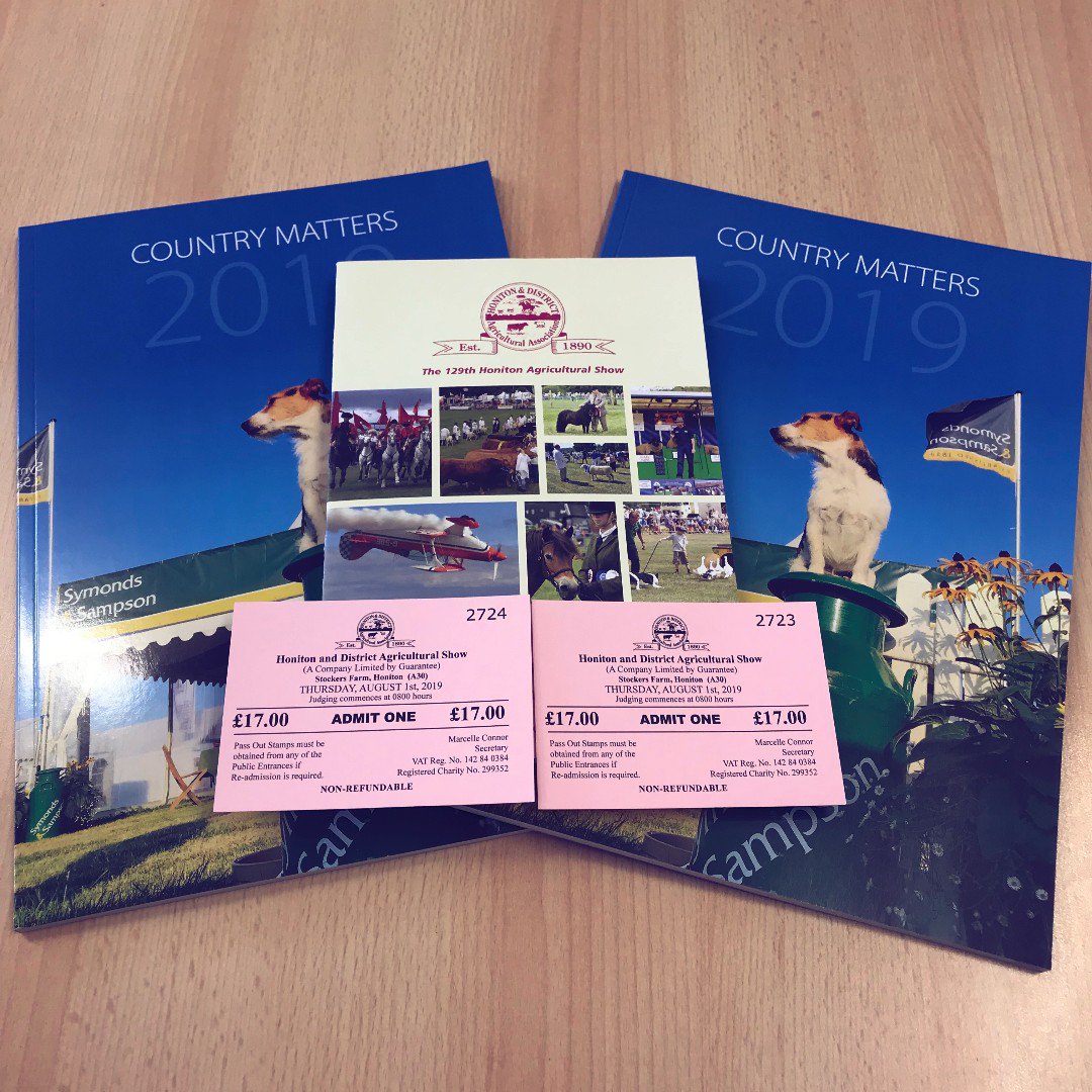 symsam's tweet image. ⭐WIN TICKETS TO HONITON SHOW⭐ on Thursday 1st August 2019.
For your chance to win simply 👍FOLLOW us and 👏RETWEET this post.
The lucky winner will be chosen at random on Tuesday 30th at 7pm!

#symsam #honitonshow #symondsandsampson #honiton @HonitonShow  @HonitonTown