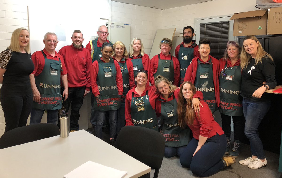 AmyDeeCoaching's tweet photo. Fantastic session with @kristydarns yesterday where we spoke with @bunnings staff who have been fundraising for @whiteribbonaust about White Ribbon, DV and what they could do #standupspeakoutandact #whiteribbonaustralia #bunningshomebase https://t.co/amlf5PocOp