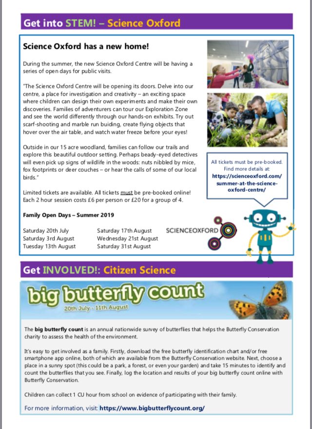 HanwellUni's tweet photo. ☀️ The summer edition of our local Children’s University newsletter has arrived!

👩‍🎓👨‍🎓 Take a look to find out what’s happening at our local Learning Destinations &amp; how you can earn Children’s Uni hours over the summer.

🌟 Lots of ideas inside! 🌟

Link: https://t.co/ko4f94uj7U https://t.co/31Qof4LsWa