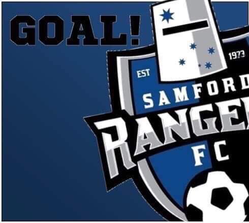 35’ Penalty scores by Gleeson after great lead up work by Panter <a href="/samfordrangers/">Samford Rangers FC</a> 1 @newfarmfc 0