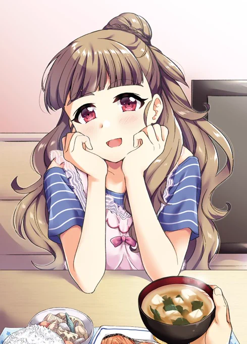 奈緒「味噌汁うまくできたと思うんだけど…どうかな?
   …! そ…そうか よかった…ヘヘっ♪」 