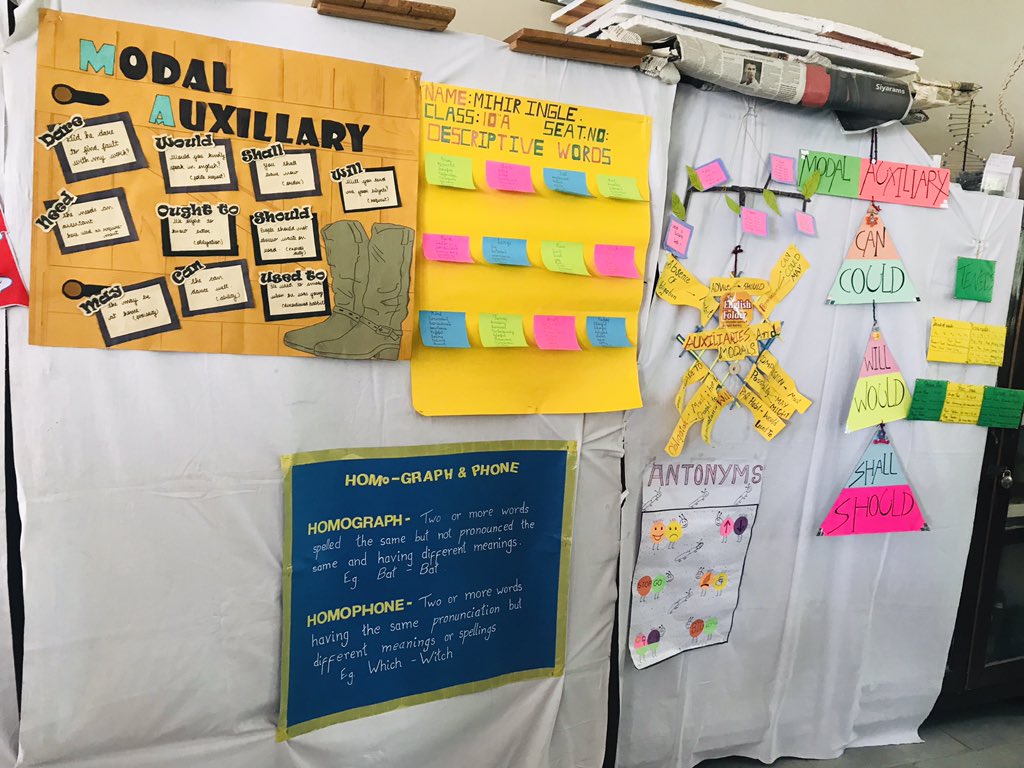 When u work not for the cause but for the purpose u feel satisfied.... Beautiful display of English charts by class 10 ...as their English Day celebration ..<a href="/nadeemkhanlive/">Nadeem Khan</a> <a href="/deshmukhranjit2/">Ranjit Deshmukh</a> <a href="/gaikqad/">Santosh Gaikwad</a> <a href="/antu310/">anant  d.masne</a> @