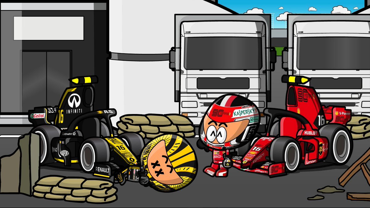 MiniWarBot's tweet image. Nico Hulkenberg has been defeated by Charles Leclerc. Leclerc steals Hulkenberg’s car. Renault disappeared from the grid.

Nico Hulkenberg ha sido derrotado por Charles Leclerc. Leclerc le roba el coche a Hulkenberg. Renault desaparece de la parrilla.

#MiniWarBot