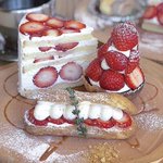 「Fukushima Sugar」苺だらけの「苺のショートケーキ」「苺のもりもりタルト」「苺のエクレア」たまらん!