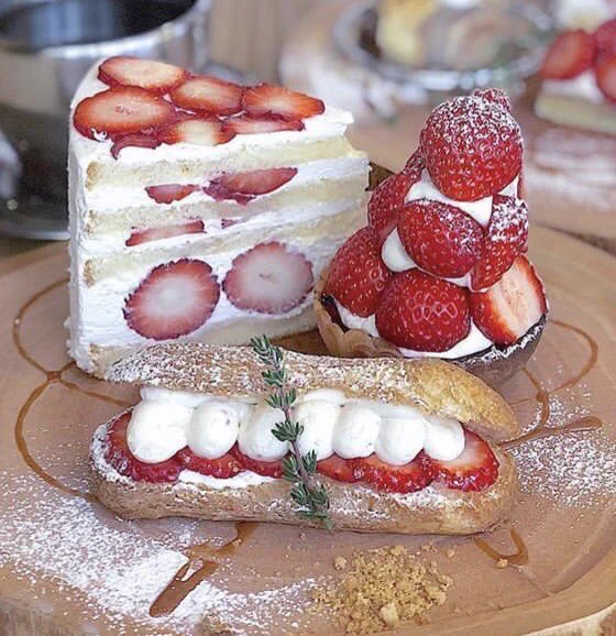 「Fukushima Sugar」苺だらけの「苺のショートケーキ」「苺のもりもりタルト」「苺のエクレア」たまらん！！