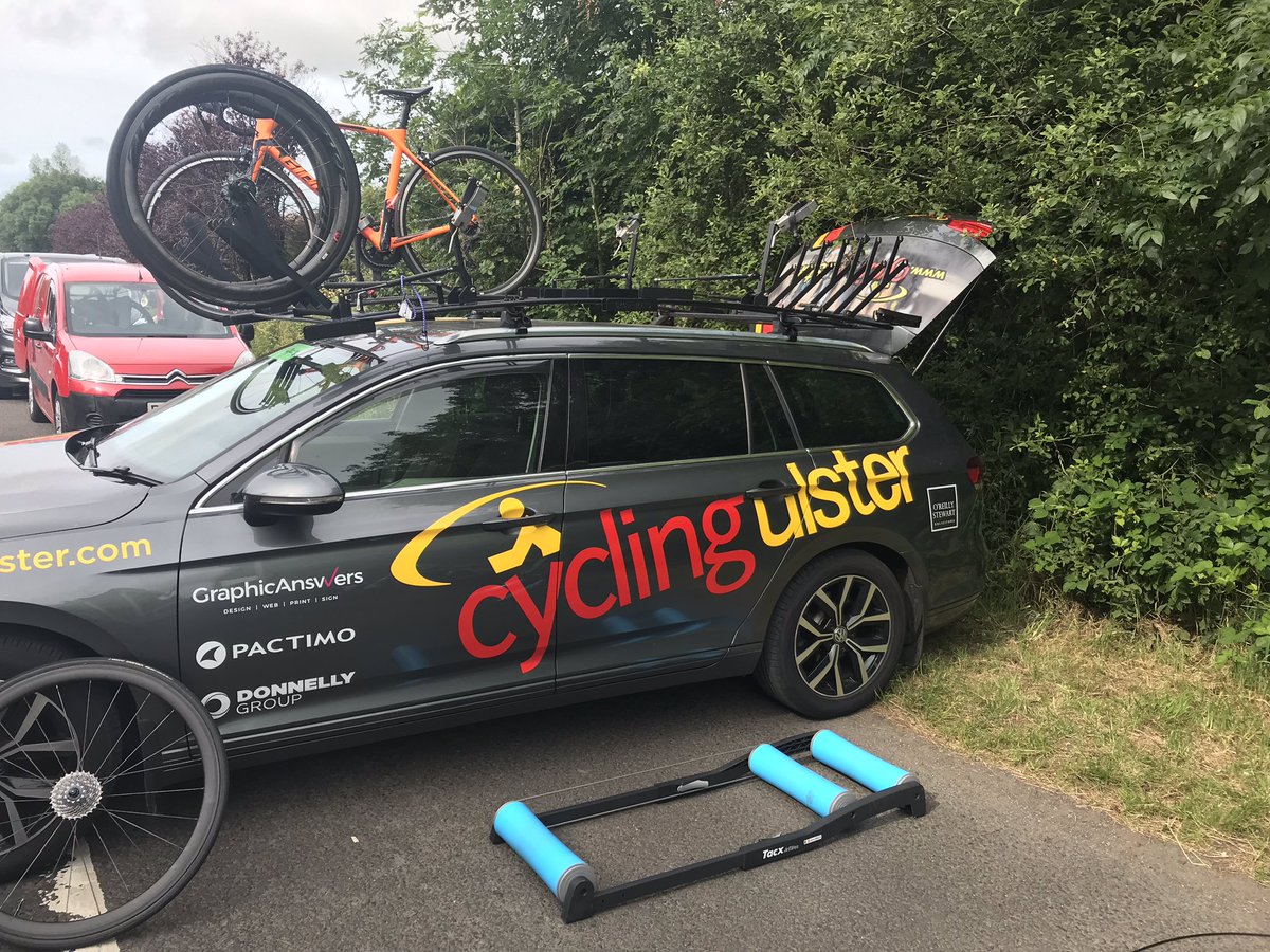 DylanLyness's tweet photo. Day 2 at the tour of omagh with @CyclingUlster looking after the women’s Commission team #tourofomagh https://t.co/HzXYgnc325