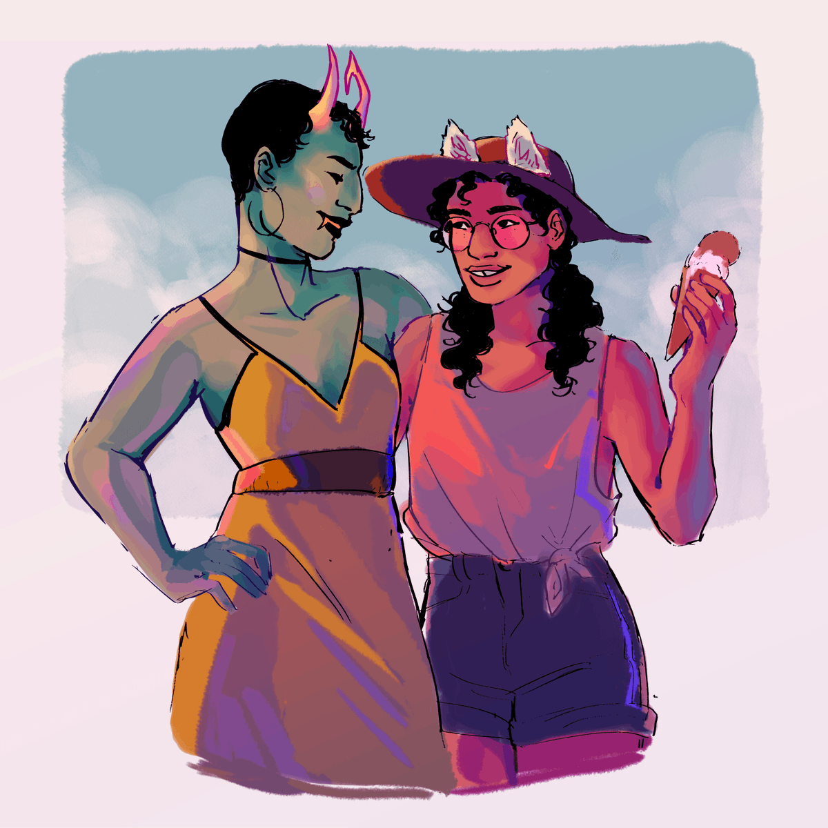 hexaes's tweet photo. zana @dirkcourse allowed me to say gay rights by lending me her lovely lines to colour!!! <3 can we get a hell yeah for jadekan https://t.co/zjJqZG4IZK