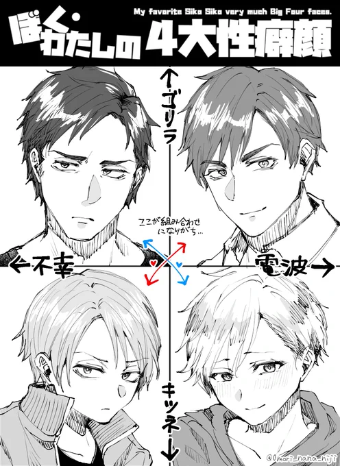 自己紹介です
「不幸と電波」「筋肉ゴリラとキツネ顔美少年」の組み合わせが好きです
 #ぼくわたしの4大性癖顔 