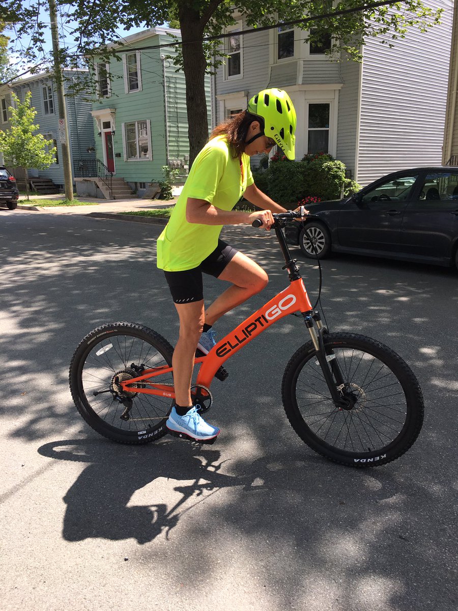 AerobicsFirst's tweet photo. @elliptigo Our #MSUB #MSUBns is available for test rides upon appointment too! @runnovascotia - I find it sad when runners retire from running way before they need to. The stand up bikes have added a decade (so far) to my running. #AvoidTheSeat @LukeShoeFitter #Sub20 https://t.co/3dhHlYy66x