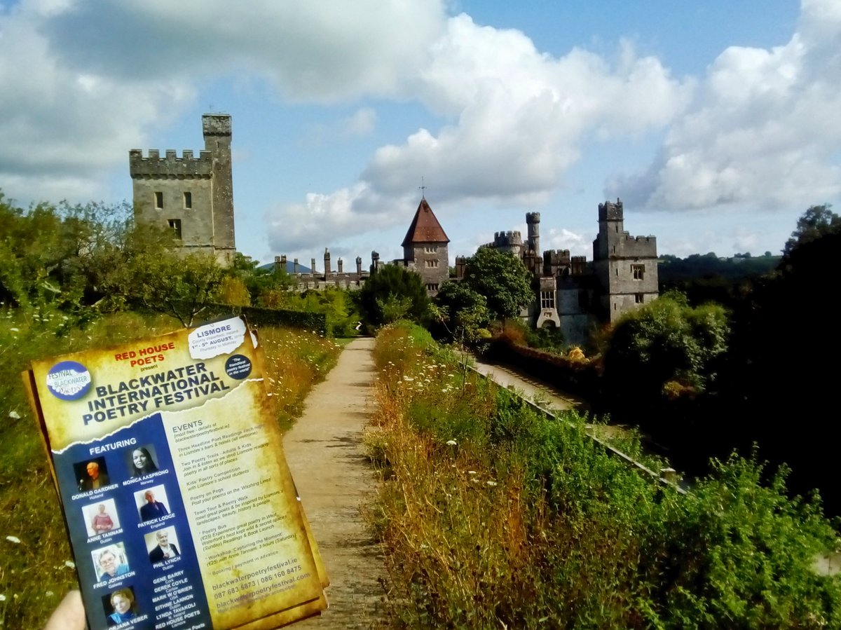 BWPoetryFest's tweet photo. The #BlackwaterPoetryFestival Sat 3 Aug Poetry Trail includes a Castle @LCA_Gallery &amp; a Soapbox in the #Millennium Park #Lismore 📢🎙️🐯
@WaterfordLibs @WaterfordArts @poetryireland @MunLitCentre @liammunster @ColetteColfer @WaterfordWrite1 @CobhRW @allaboutdouglas @elephantwhale https://t.co/NsTmgvpcf3
