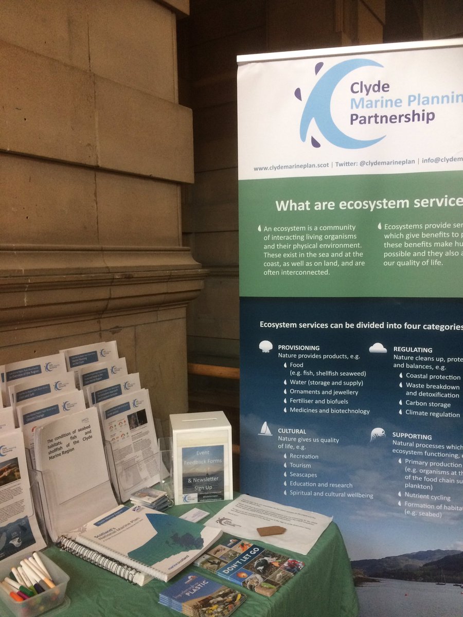 clydemarineplan's tweet photo. ๐ Escape the rain today and come find us @KelvingroveArt Gallery with @RSPBGlasgow for some plastic pollution chat and fun #marine activities 12-4๐ฆ #NationalMarineWeek #goplasticfree #baskingshark @mcsuk #defendouroceans #whatsonglasgow #marineplanning https://t.co/4NS5jarUa1