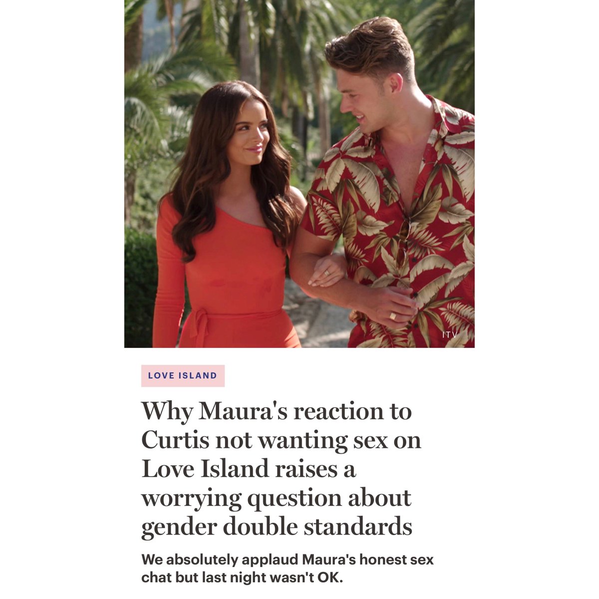 consentisayes's tweet photo. Great piece by @helenwilsonbeevers of @glamouruk. We need to end the ideal that men should always want sex. A man’s consent is just as important as a woman’s consent. No one should be made to feel guilty for not wanting to have sex - regardless of their gender. ⬅️ #loveisland https://t.co/fWna2GLoOR