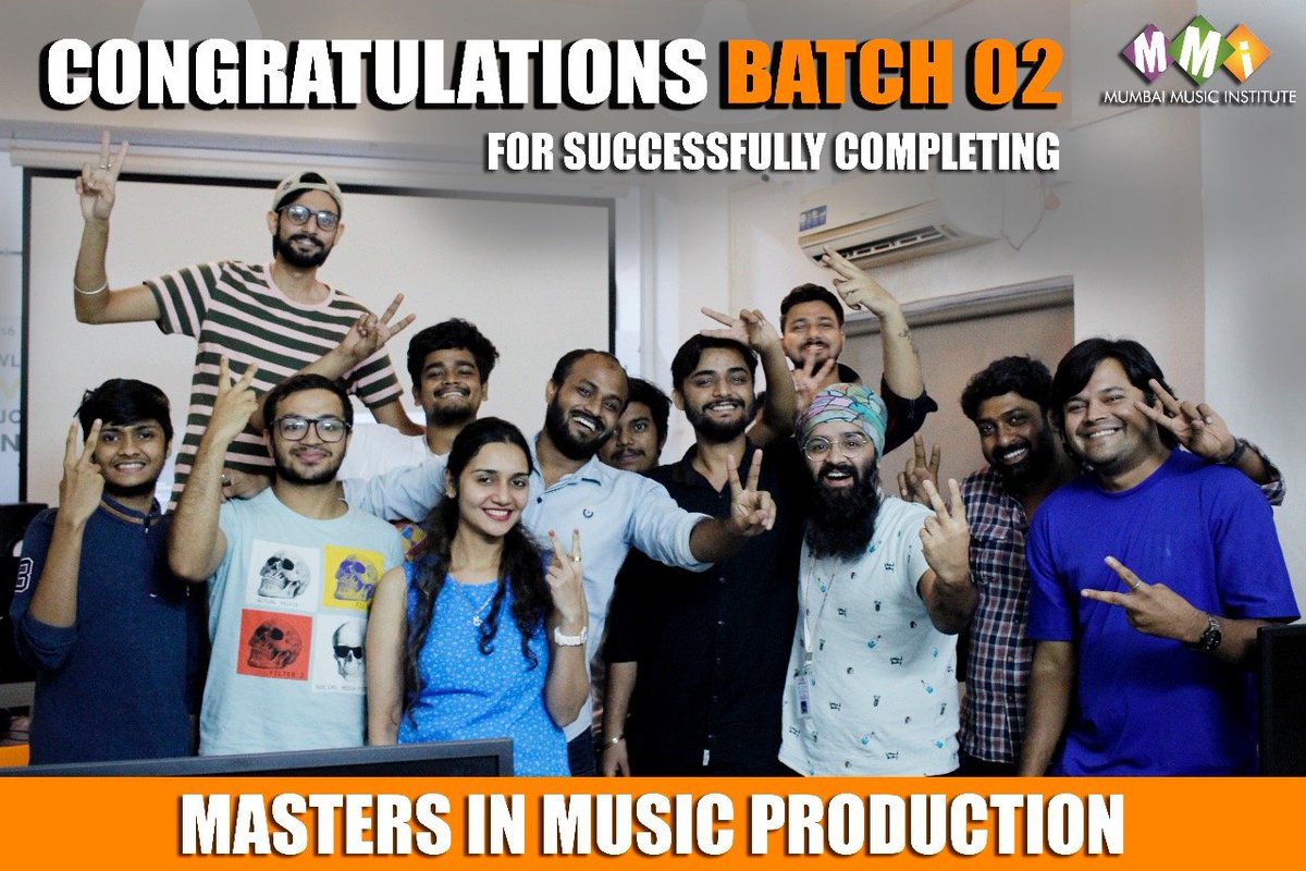 MMIspeak's tweet photo. 👏𝐂𝐎𝐍𝐆𝐑𝐀𝐓𝐔𝐋𝐀𝐓𝐈𝐎𝐍𝐒
🥳Batch 02 For Graduating in 𝐌𝐚𝐬𝐭𝐞𝐫𝐬 𝐈𝐧 𝐌𝐮𝐬𝐢𝐜 𝐏𝐫𝐨𝐝𝐮𝐜𝐭𝐢𝐨𝐧
👍MMI Wishes All The Very Best To Every1
💺Book Your Seats For Next Batch of MMP
📞For course - 7506680099 or visit https://t.co/6H0F9Bx4kn
#MMI #MumbaiMusicInstitute https://t.co/KXNh93NLuC