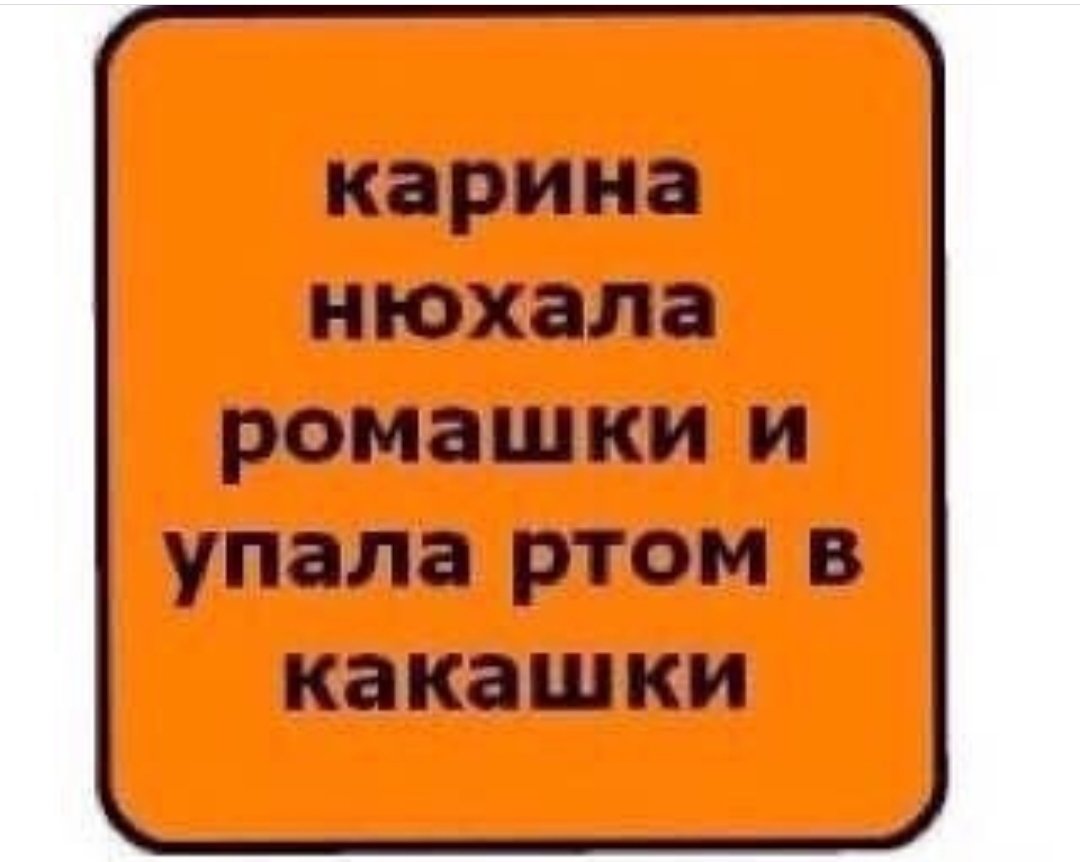 Карина нюхала ромашки и упала