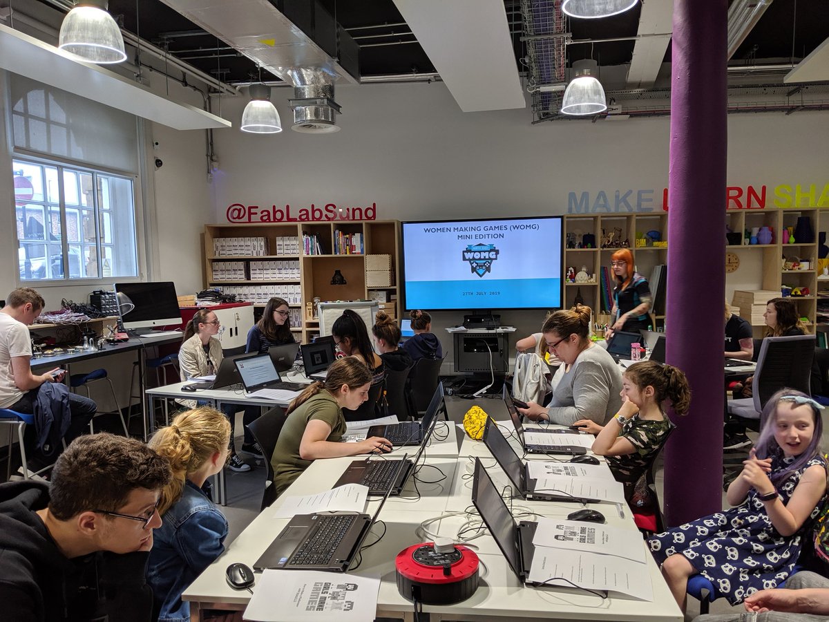RTownsendglass's tweet image. And we are off to an awesome start for @WOMGNE workshop hosted at @FabLabSund with @eagle_labs_ncl 
#womenmakinggames #stem #barclayseaglelabs #fablab