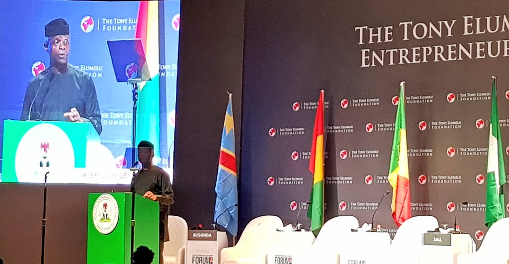 "To young entrepreneurs: you live in the best of times. Always be suspicious of those who remind us of the good old days. They are probably suffering from memory loss... Your generation is the smartest that has ever lived." - <a href="/ProfOsinbajo/">Prof. Yemi Osinbajo</a>, Vice President @AsoRock #GenUnlimited