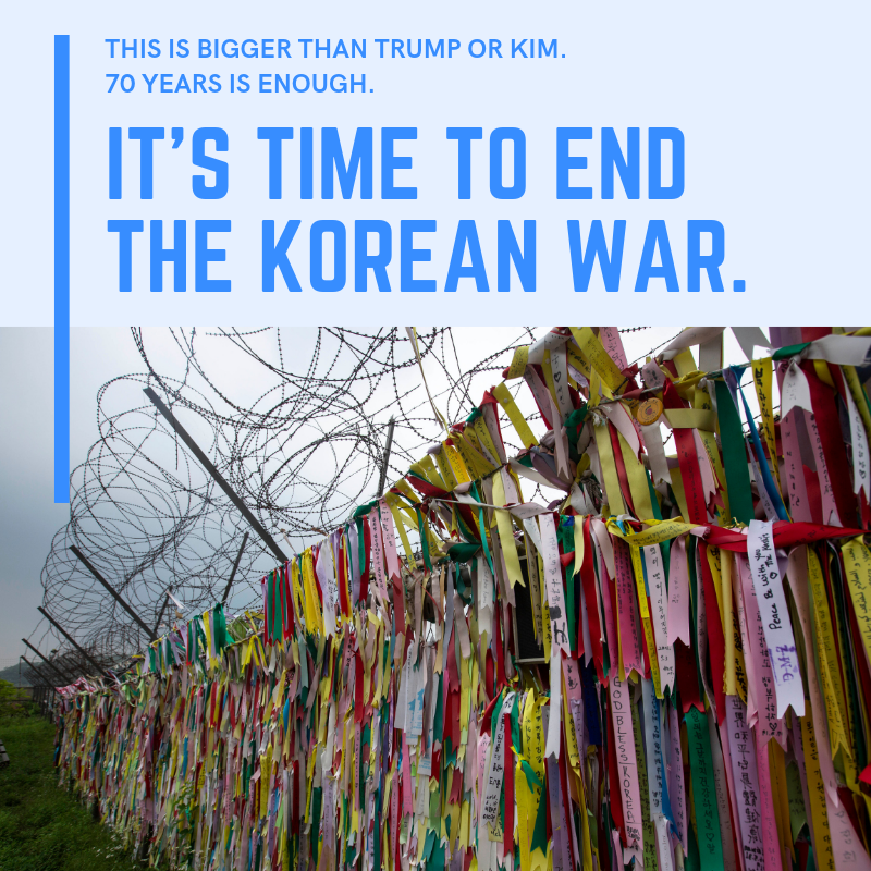 On July 27, the 66th #AnniversaryOfArmistice, we join 80+ organizations around the world to urge an end to the Korean War, the negotiation of a peace agreement, and the inclusion of women in the peace process. buff.ly/2YsyjGn #KoreaPeaceNow