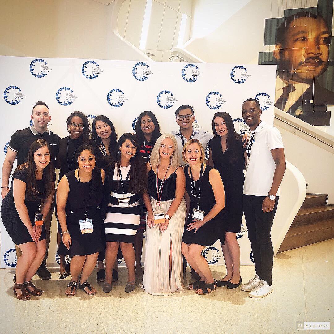 Shapers_ATL's tweet photo. #SHAPENAC2019 HAS OFFICIALLY BEGUN! 🎉✨ We’re so excited to shared our #belovedcommunity of Atlanta w the @GlobalShapers community this wkend beginning at the National Center for Civil and Human Rights!🍑🌃✨ #globalshapers #globalshaperscommunity #shapeatl #shapetheworld #fila https://t.co/BMrkHLfW8e